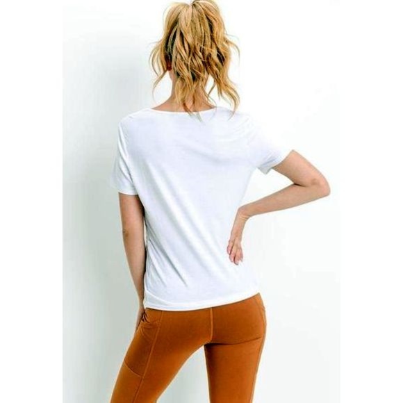 New Gathered Side Ribbon Accent Top! - Picture 2 of 6